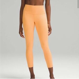 Mango dream- lined Lululemon align ribbed HR pant 25” sz 8 nwt leggings